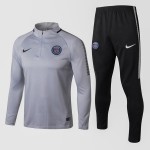 Paris Saint Germain Sweat de Treino Conjunto 2017-18 Cinza